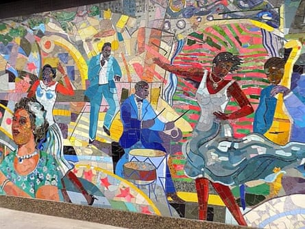 Louis Delsarte’s mural, The Spirit of Harlem.