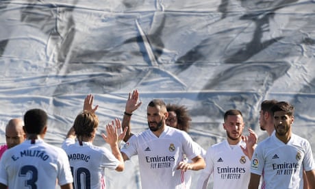 Real Madrid go top as Benzema and Hazard make light work of Huesca