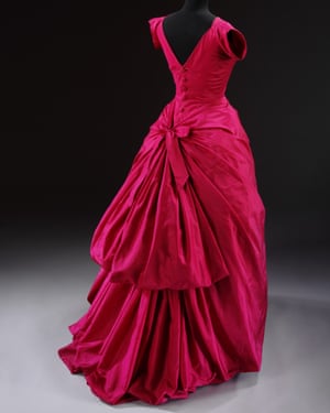 A silk taffeta Balenciaga dress from 1955