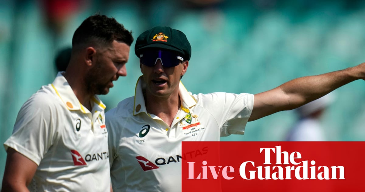 South Africa v Australia: first men’s cricket Test, day five – live