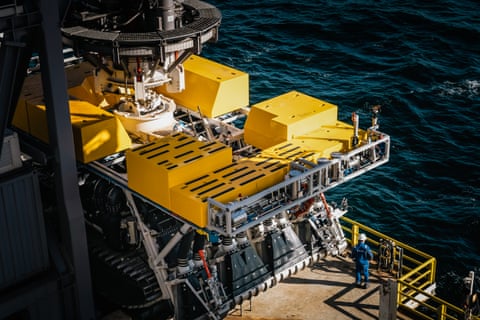 Deep-sea mining exploration machinery in the Pacific Ocean