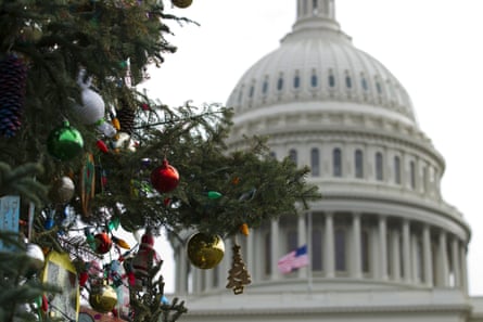The Capitol Christmas tree decorations before the holidays.