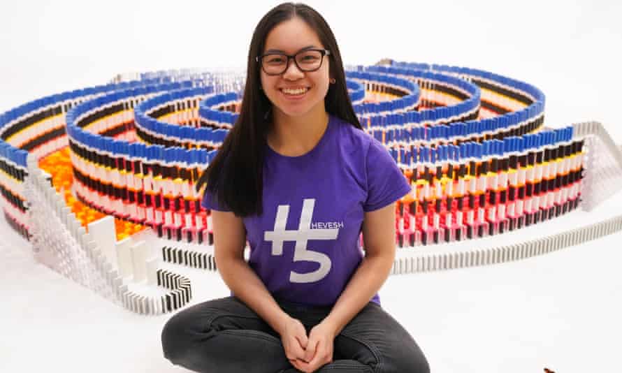 Lily Hevesh, a record-breaking domino artist.