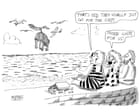 Christopher Harry on the dangers of seaside holidays – cartoon