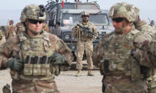 US soldiers attend a training session for the Afghan army in Herat, Afghanistan, 2 February 2019.