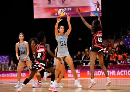 The New Zealand captain, Ameliaranne Ekenasio, against Trinidad and Tobago