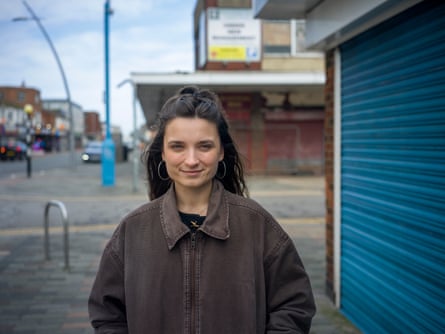 A woman on a street