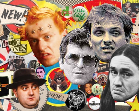 Alexei Sayle, Ade Edmondson, Christopher Ryan and Nigel Planer, stars of The Young Ones
