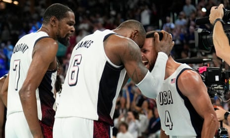 Kevin Durant and LeBron James hail Steph Curry after the USA scraped past Serbia in the semi-final.