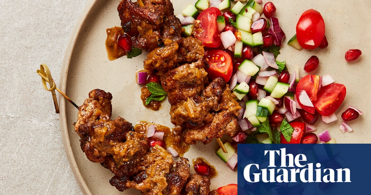 aubergine-dip-chicken-skewers-and-beans-with-dill-yotam-ottolenghi-s-persian-recipes