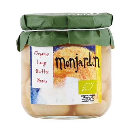 Jar with paper lid of Brindisa Monjardin Organic Butter Beans