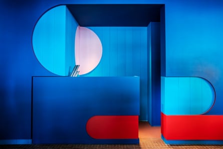 Sssshhhh … blue and red styling for the Library Lounge.