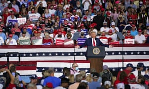Crowds Cram In For Trump Rally In North Carolina With Few Masks Despite Rule As It Happened Us News The Guardian