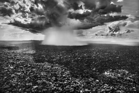 The rain is so intense in Serra do Divisor National Park that it looks like an atomic mushroom cloud. Acre state, northwestern Brazil, 2016.