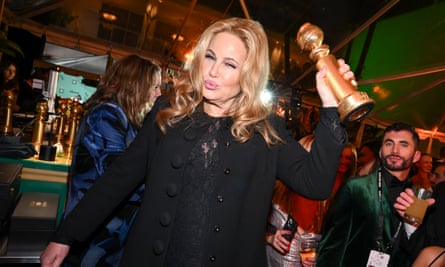 Jennifer Coolidge clutches her Golden Globe for best supporting actress in a limited series for The White Lotus. The actor, who is 61, is enjoying a career renaissance.