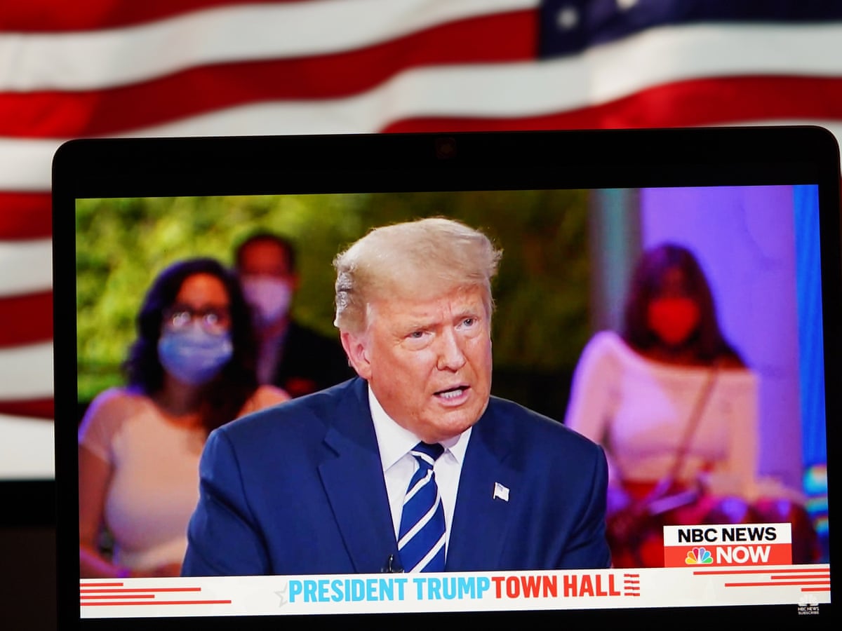Trump Condemned For Qanon Dodge As Biden Town Hall Wins Tv Ratings Battle Us News The Guardian