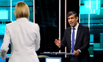 Rishi Sunak during the election debate.
