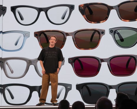 MetaâÂÂs chief executive, Mark Zuckerberg, presents the companyâÂÂs new line of smart glasses