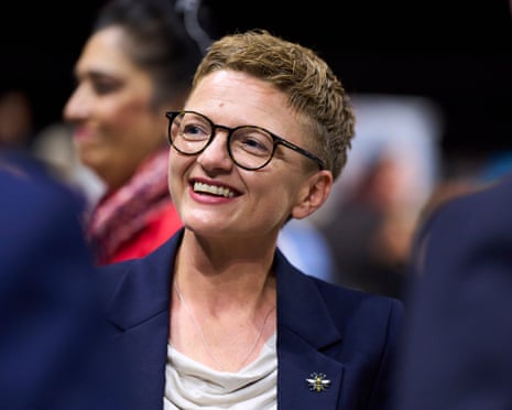 Bev Craig smiles as the count nears completion