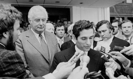 Gough Whitlam looks on as John Kerr’s official secretary, David Smith, announces that the governor-general has dismissed the government and installed Malcolm Fraser as caretaker prime minister, 11 November 11, 1975.