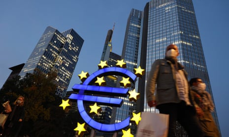Eurozone falls into recession; US jobless claims jump; storm clouds over UK  housing – business live | Business | The Guardian