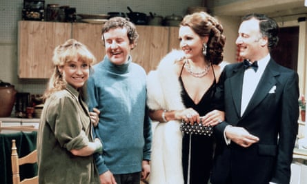 Keith with co-stars Felicity Kendall, Richard Briers and Paul Eddington in The Good Life