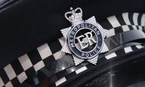 Close up detail of a London Metropolitan Police Cap