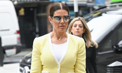 Rebekah Vardy arrives at Royal Courts of Justice in London in her case against Coleen Rooney in May 2022.