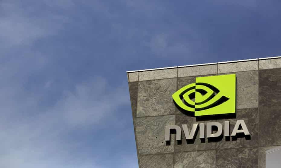 The logo of technology company Nvidia is seen at its headquarters in Santa Clara, California February 11, 2015.