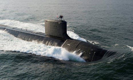 A Virginia-class submarine at sea