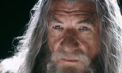 Ian McKellen as Gandalf in a The Lord of the Rings: The Fellowship of the Ring.