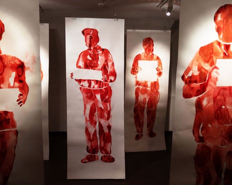 Watercolours from the series Picket by Ekaterina Muromtseva, in Diversity United at the New Tretyakov Gallery, Moscow.