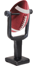a football as a microphone