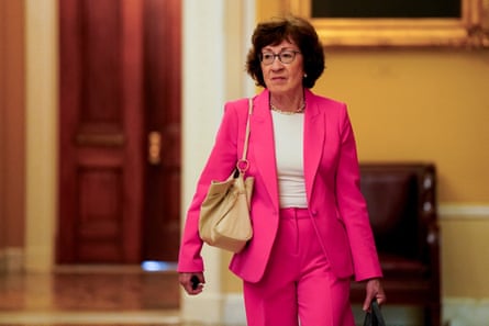 Woman walks through hall