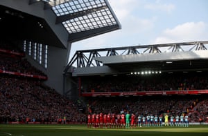 The minute’s applause in tribute to the Hillsborough disaster.