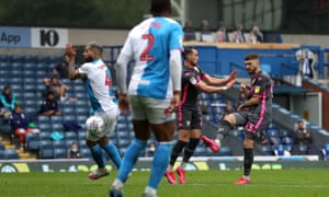 Leeds United’s Mateusz Klich (right) scores his side’s third goal courtesy of a deflection.