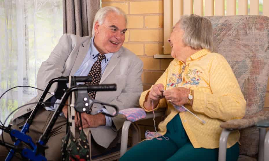 Scott Kable with Cowra Retirement Village resident Beth Bryant