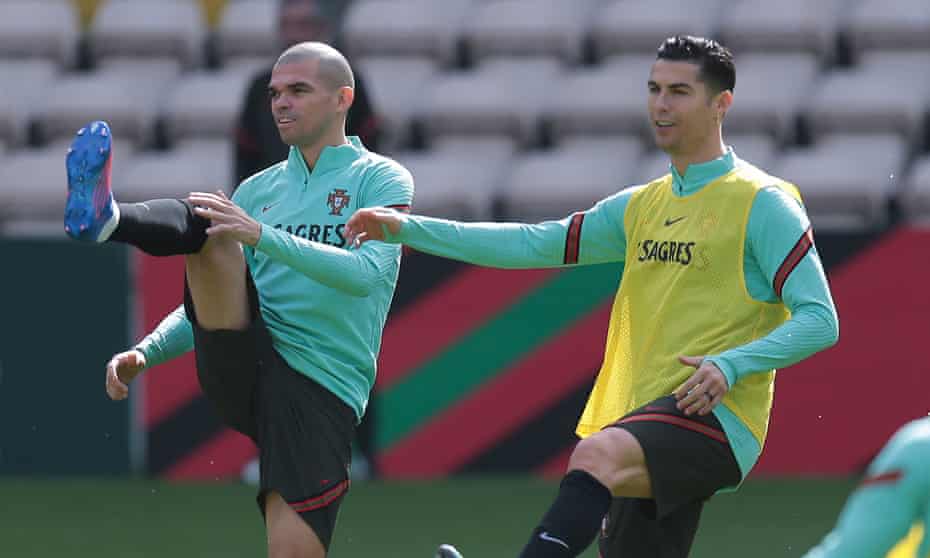 Pepe และ Cristiano Ronaldo ฝึกซ้อมในวันอาทิตย์