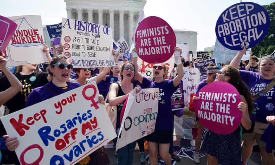 Abortion activists cheer in June after the US supreme court struck down a Texas law clamping down on clinics. The state has since continued its efforts to restrict abortion. 