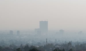 Heavy pollution in Mexico City earlier this year.