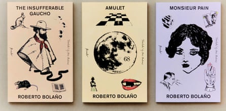 book covers with a scribbled, hand-drawn quality