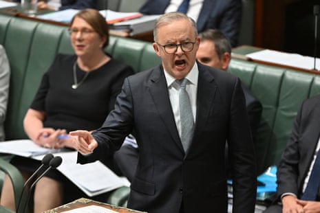 Prime minister Anthony Albanese during question time in the House of Representatives on Wednesday.