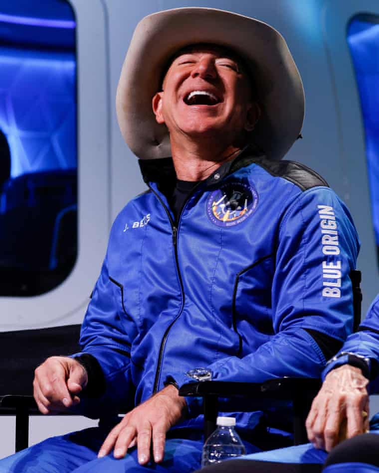 Amazon boss Jeff Bezos has been among the tech barons leading the privatised race into space.