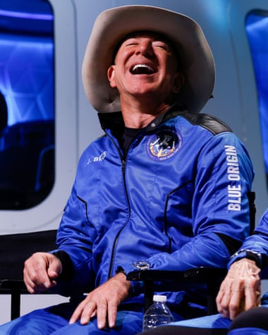 Amazon boss Jeff Bezos has been among the tech barons leading the privatised race into space. Amazon boss Jeff Bezos has been among the tech barons leading the privatised race into space.