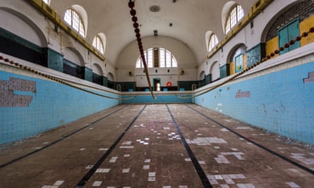 The abandoned swimming pool in Wünsdorf, Germany.