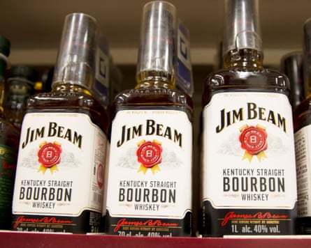 Bottles of Jim Beam bourbon