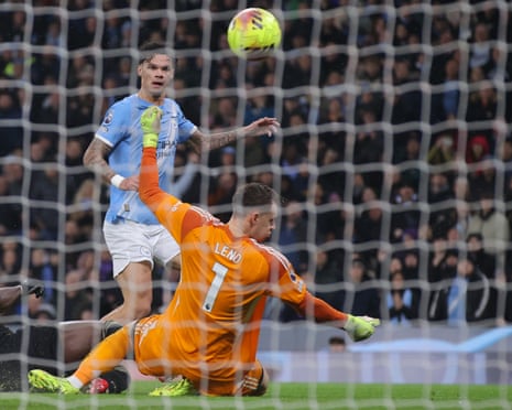 A deft finish from Nico O’Reilly gives Manchester City a second goal.