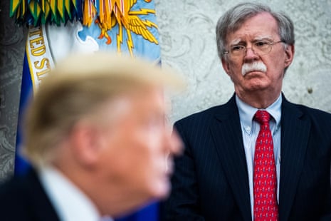 Bolton with Trump in the Oval Office in May 2019. Simon &amp; Schuster have teased Bolton’s effort as ‘the book Donald Trump doesn’t want you to read’.