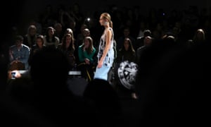 A model at the Teatum Jones show.