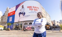 ParalympicsGB Paris 2024 ambassador, Funmi Oduwaiye, in London marking 100 days to go to the Paralympics.